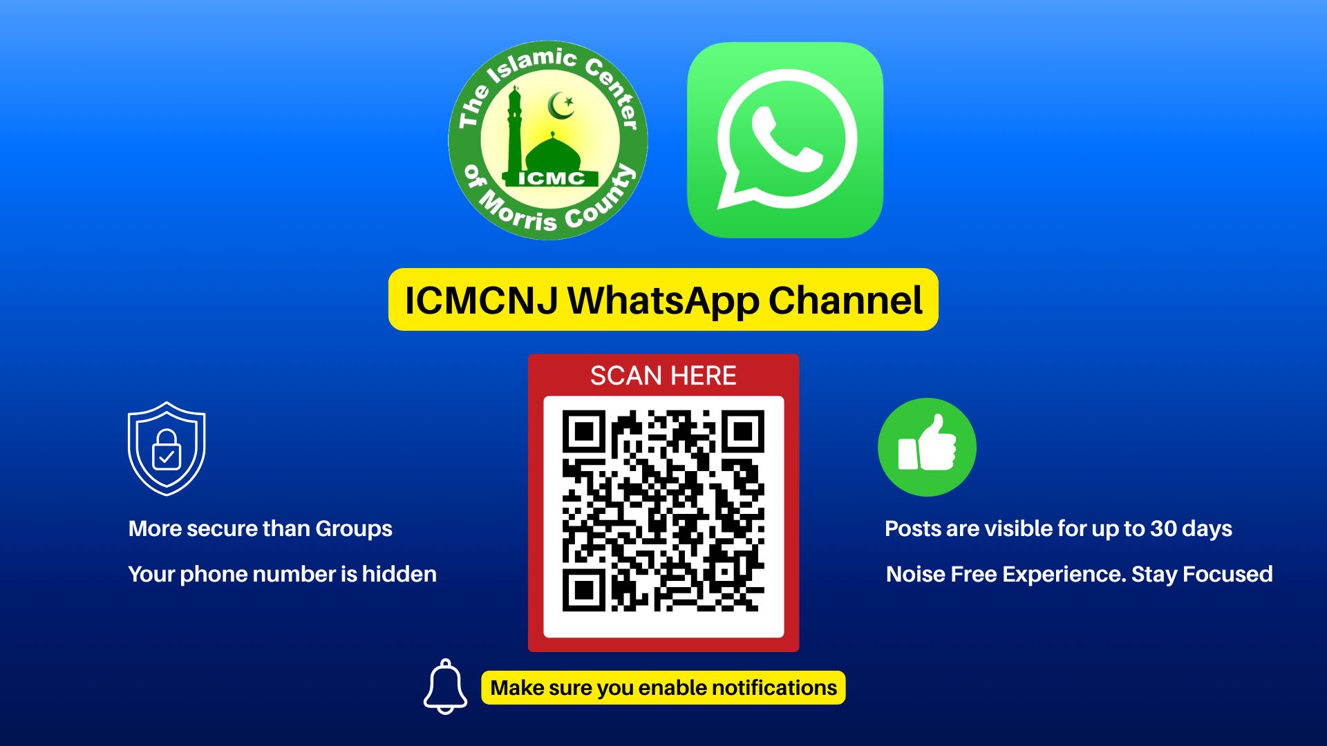 Follow on ICMCNJ new Channel